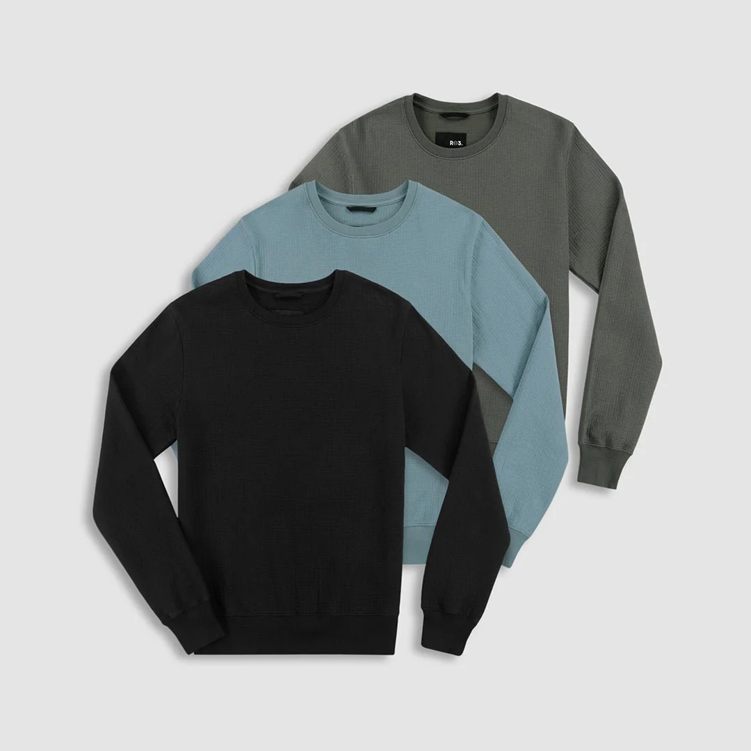 RO3 Dual Layer Crew Neck Sweatshirt Gunmetal - Image 5