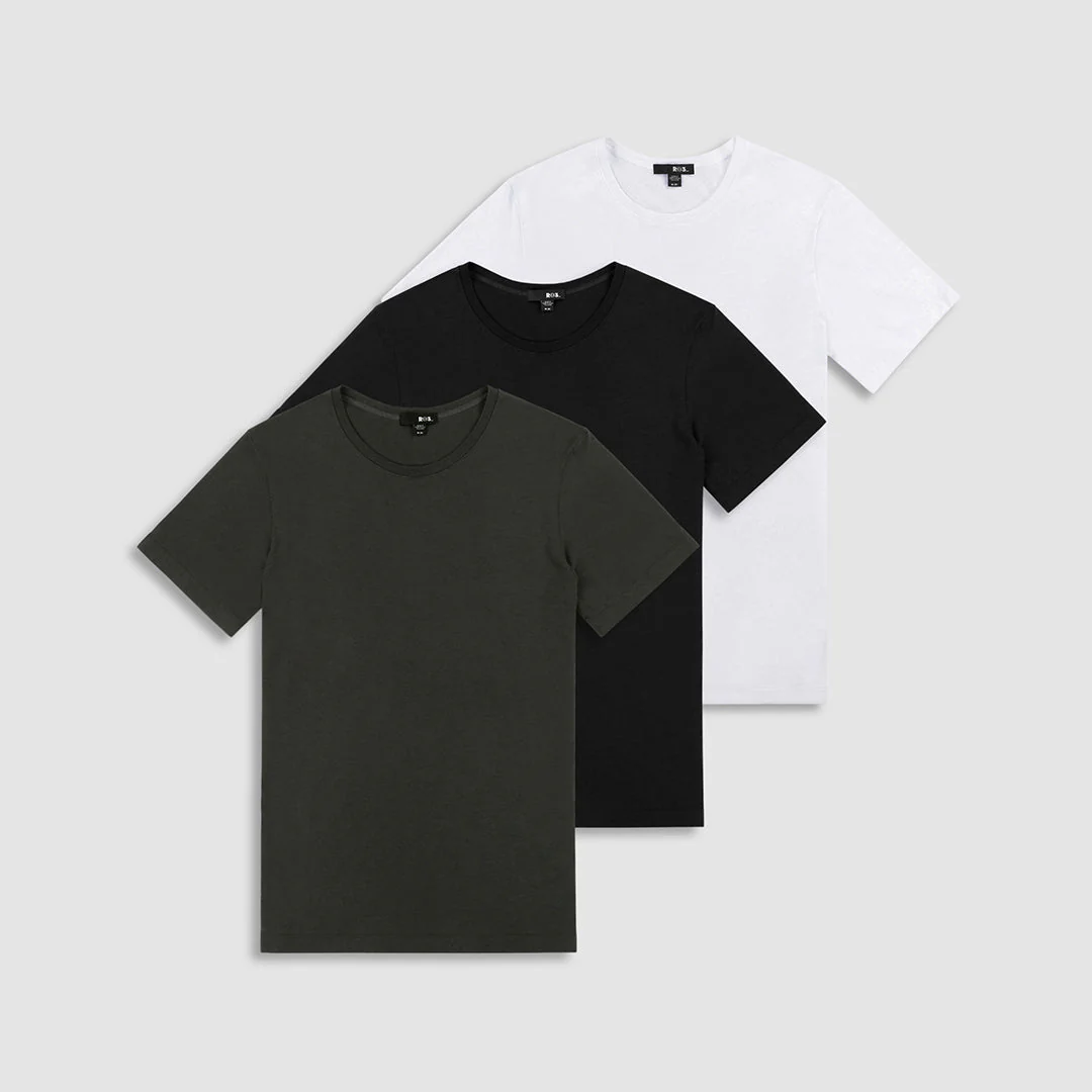 RO3 Jersey Crew Neck T-Shirt Beluga Grey - Image 5
