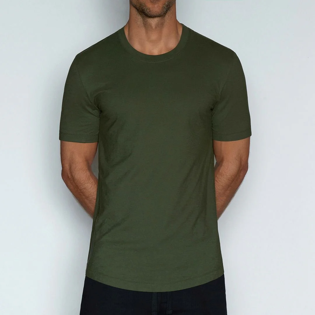 Perfect Pima Relaxed Crew Neck T-Shirt Gladwin Green